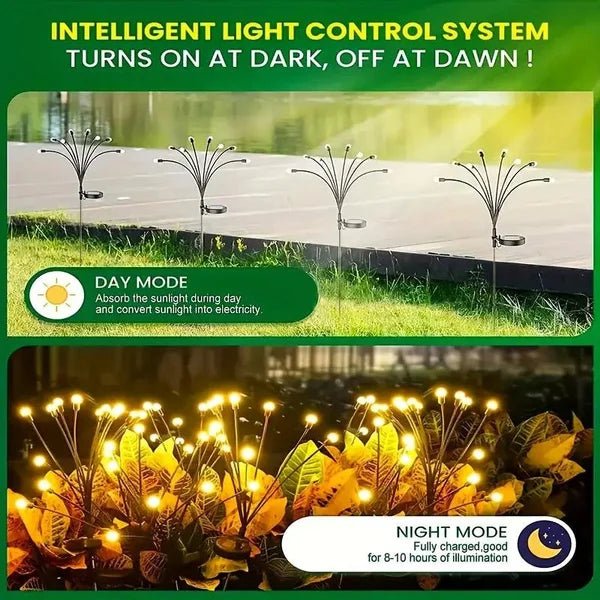 Lampe de pelouse solaire à LED avec prise de terre en forme de luciole, alimentée par le vent, luminaire d'extérieur, idéal pour un jardin ou un paysage de vacances - Zone shopping
