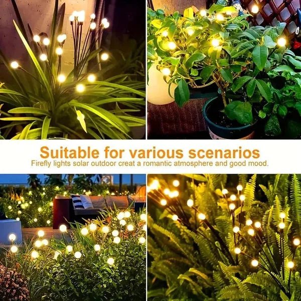 Lampe de pelouse solaire à LED avec prise de terre en forme de luciole, alimentée par le vent, luminaire d'extérieur, idéal pour un jardin ou un paysage de vacances - Zone shopping