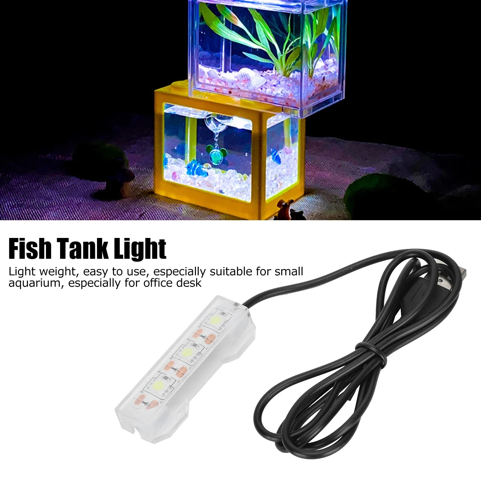 Lampe LED douce pour aquarium - Éclairage plantes et déco bureau - Zone shopping