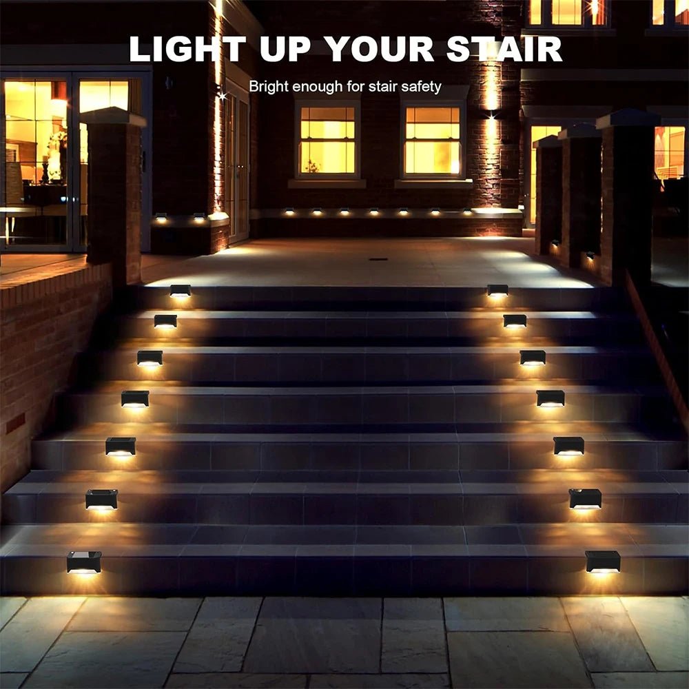 Lampe LED solaire blanc chaud étanche pour jardin et escalier extérieur - Zone shopping