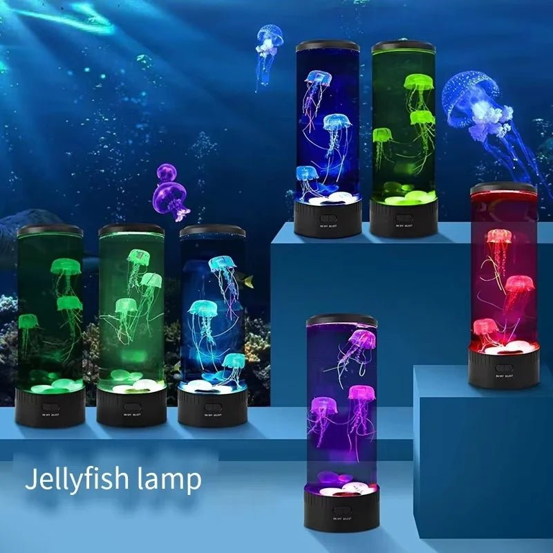 Lampe Méduse LED 7 Couleurs - Veilleuse Océan pour Enfants et Bureau - Zone shopping