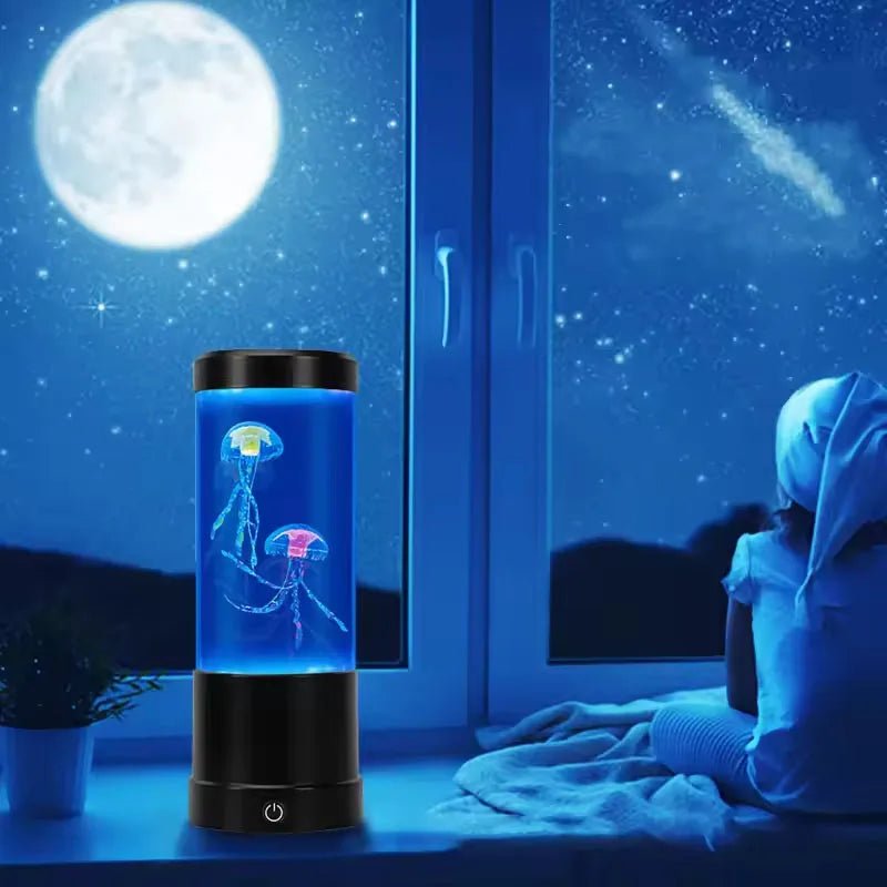 Lampe Méduse LED 7 Couleurs - Veilleuse Océan pour Enfants et Bureau - Zone shopping