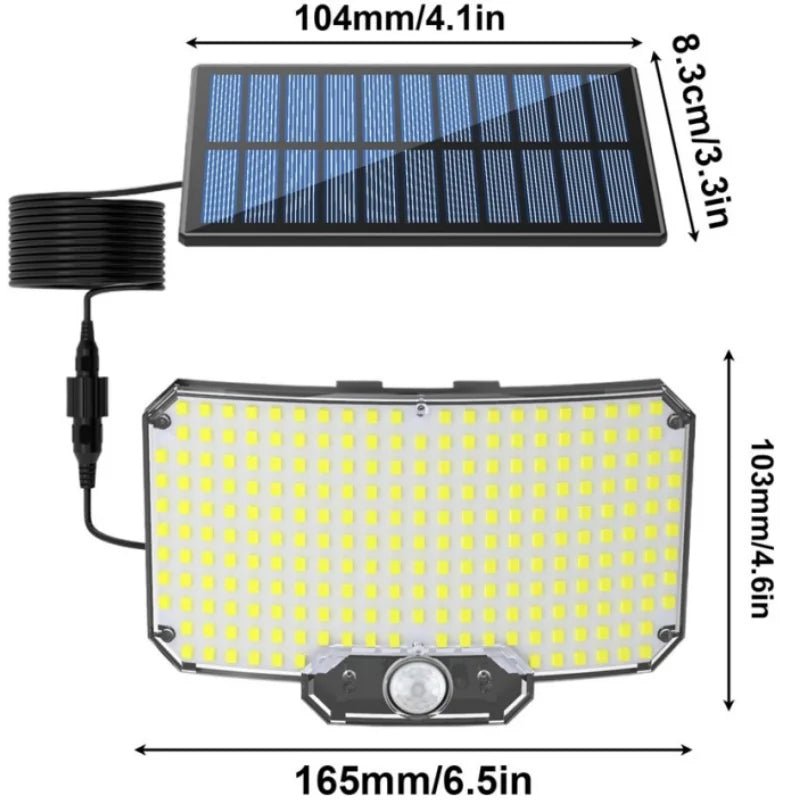 Lampe Solaire 234LED Étanche avec Détecteur de Mouvement - 3 Modes - Zone shopping