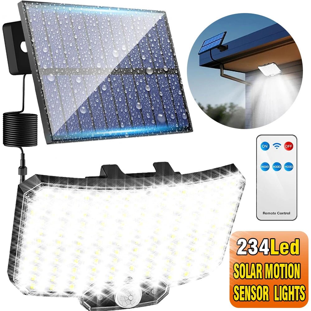 Lampe Solaire 234LED Étanche avec Détecteur de Mouvement - 3 Modes - Zone shopping