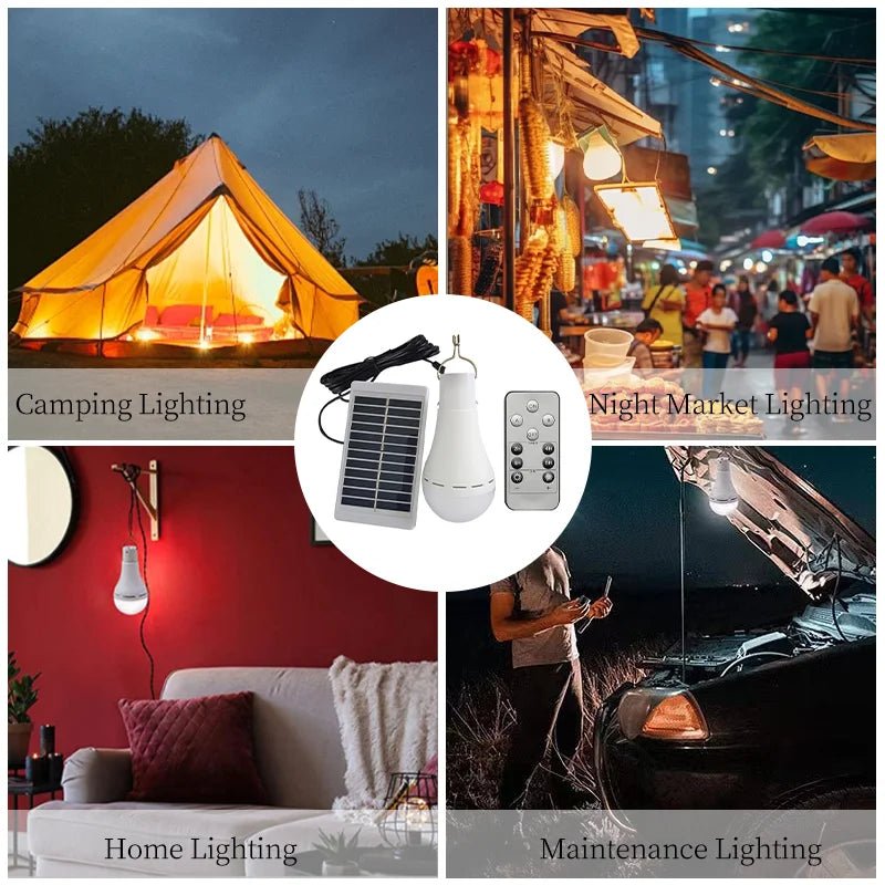 Lampe solaire LED étanche USB - lumière d'urgence intérieure/extérieure - Zone shopping
