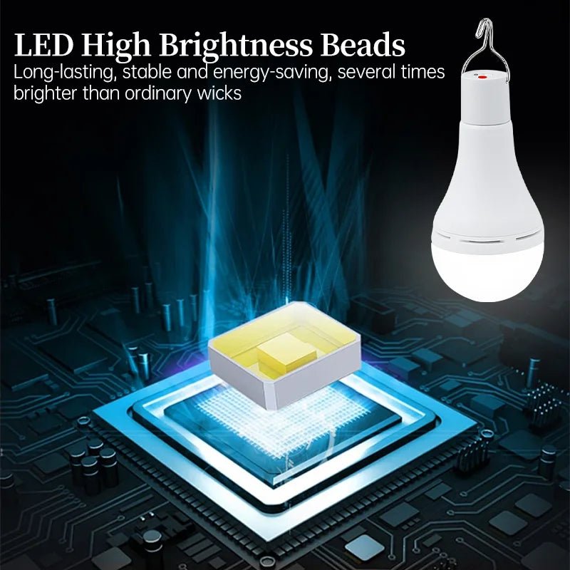 Lampe solaire LED étanche USB - lumière d'urgence intérieure/extérieure - Zone shopping