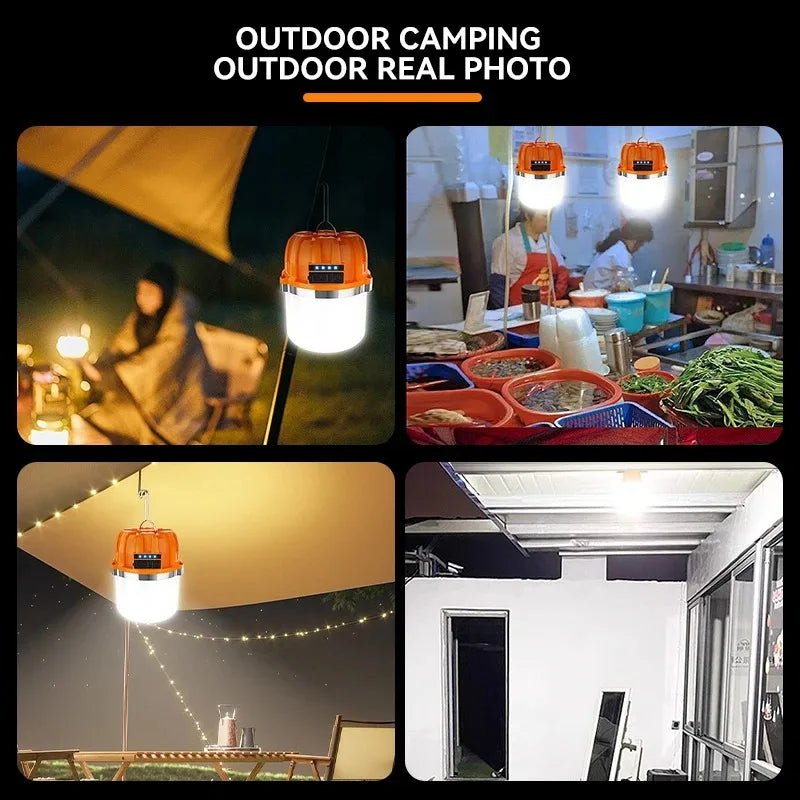 Lanterne LED rechargeable USB pour camping et barbecue, batterie puissante - Zone shopping