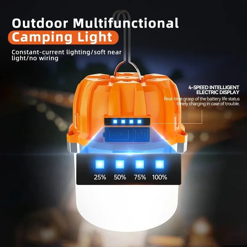 Lanterne LED rechargeable USB pour camping et barbecue, batterie puissante - Zone shopping