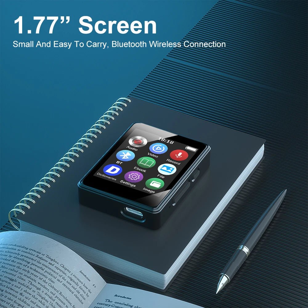 Lecteur MP3 portable LED, Bluetooth 5.0, stéréo, radio FM, MP4 - Zone shopping
