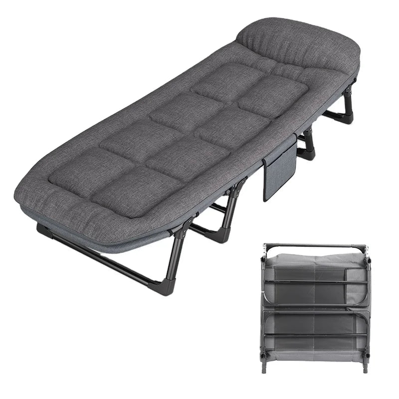 Lit de camping pliant LA - Métal robuste, design moderne - Zone shopping