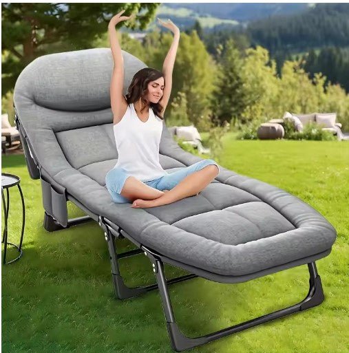 Lit de camping pliant LA - Métal robuste, design moderne - Zone shopping