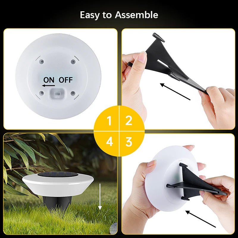 Lumières solaires étanches 14LED pour jardin et extérieur - 1/4 - Zone shopping