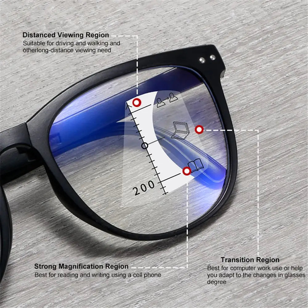 Lunettes de lecture progressives pliantes anti - lumière bleue homme/femme - Zone shopping