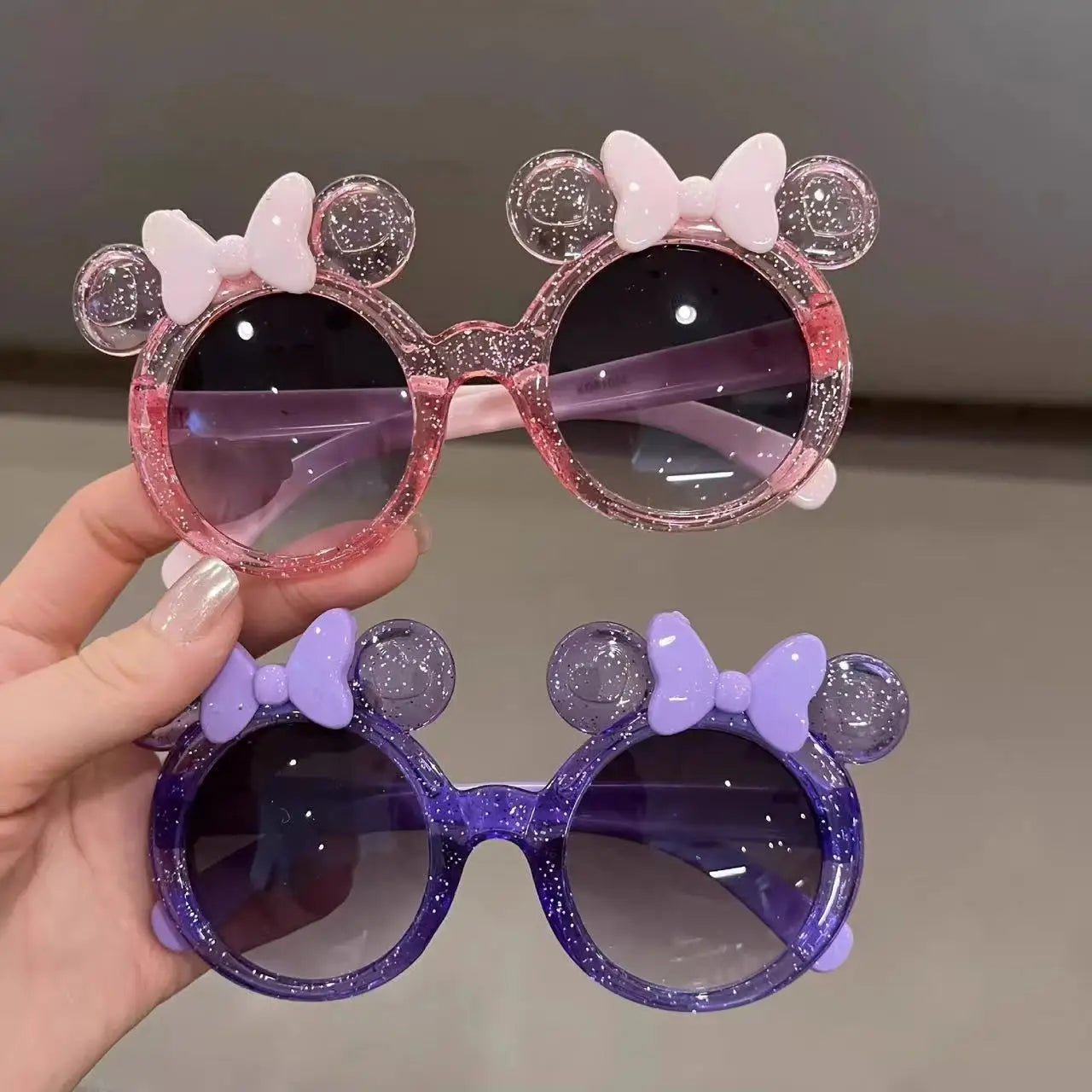 Lunettes de soleil brillantes avec nœud cristal pour filles tendance - Zone shopping