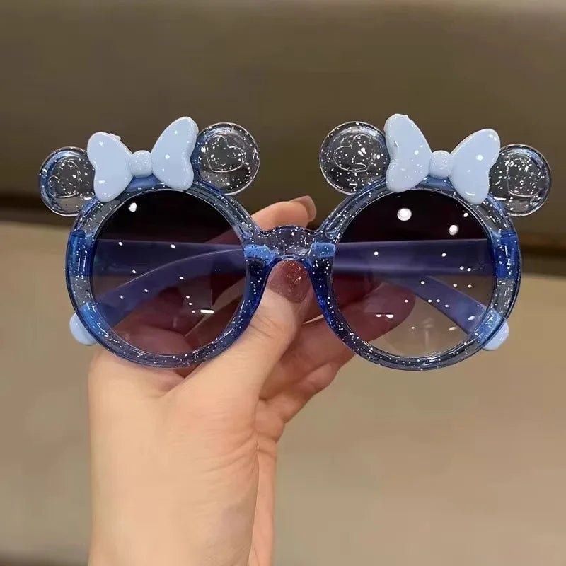 Lunettes de soleil brillantes avec nœud cristal pour filles tendance - Zone shopping