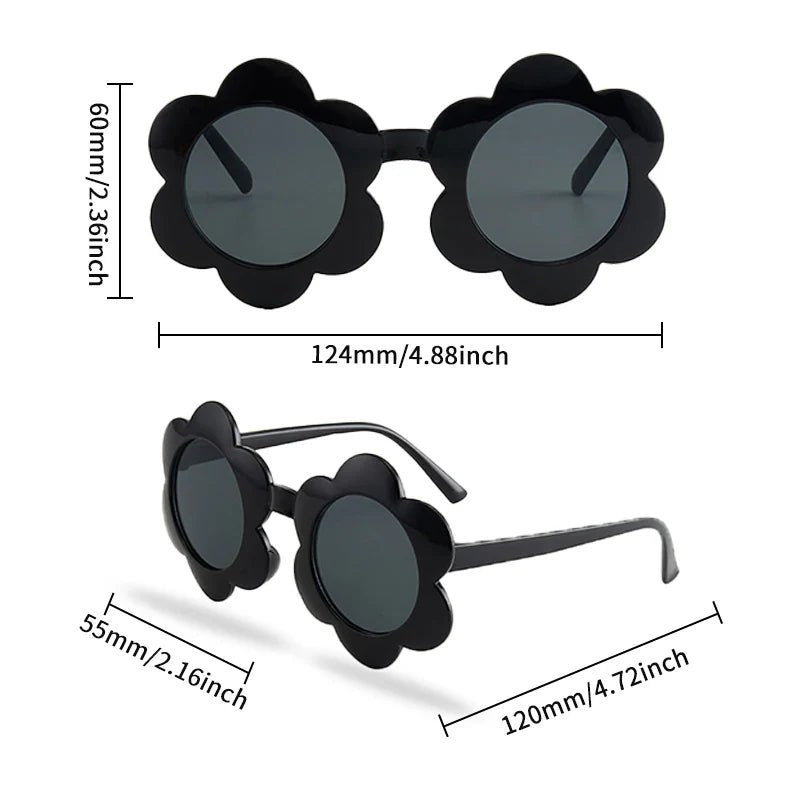 Lunettes de soleil UV400 enfants : rondes, carrées, fleurs, - Zone shopping