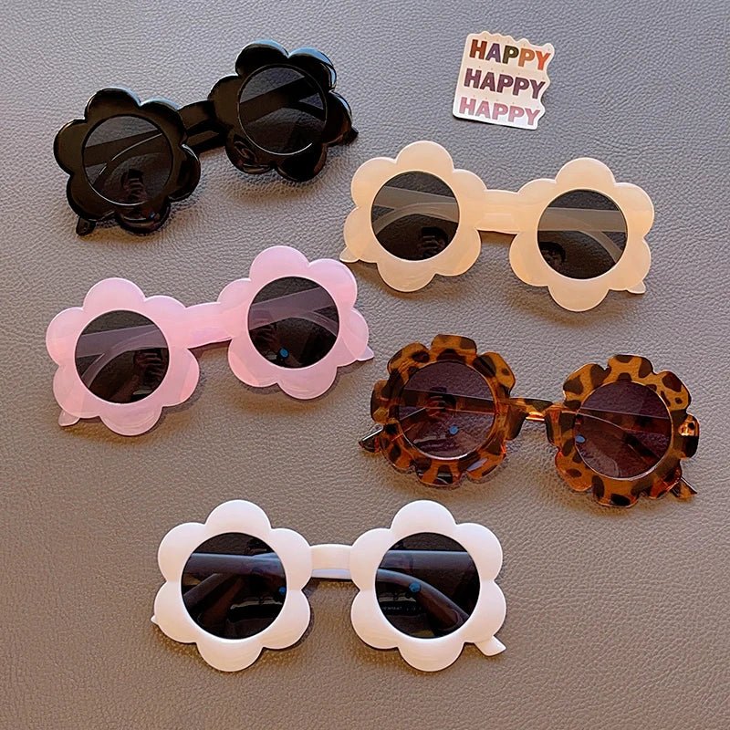 Lunettes de soleil UV400 enfants : rondes, carrées, fleurs, - Zone shopping