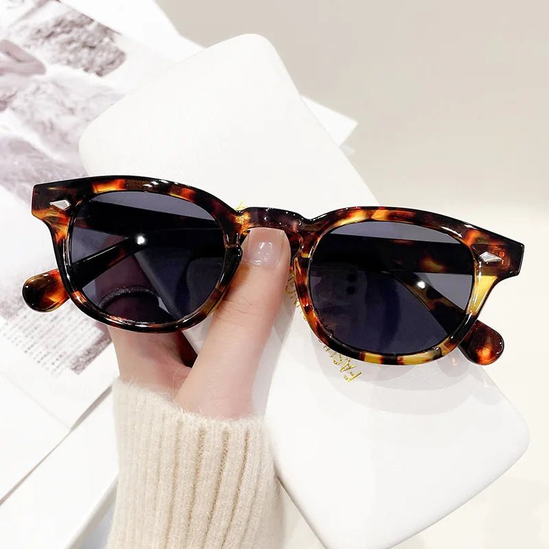 Lunettes de soleil UV400 vintage rondes, rétro, coquillage - Zone shopping