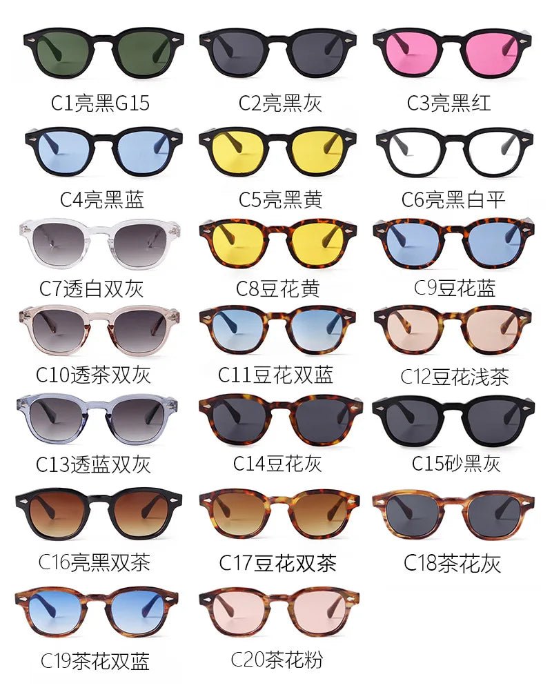 Lunettes de soleil UV400 vintage rondes, rétro, coquillage - Zone shopping
