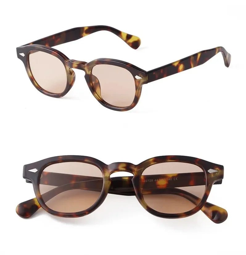 Lunettes de soleil UV400 vintage rondes, rétro, coquillage - Zone shopping