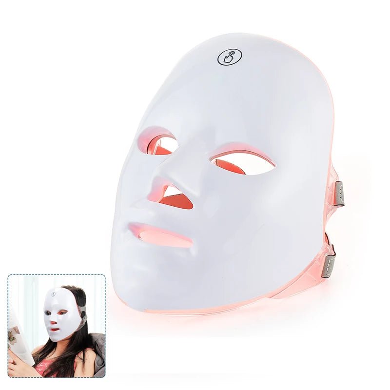 Machine de beauté pour le visage sans fil, masque facial à photons, 7 couleurs, LED, raffermissement de la peau, rajeunissement du cou - Zone shopping