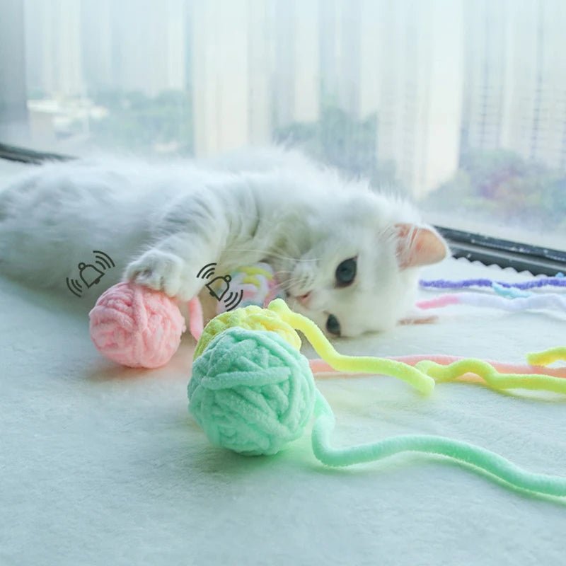 MADDEN – Jouets colorés pour chaton, boules de fil avec cloche - Zone shopping