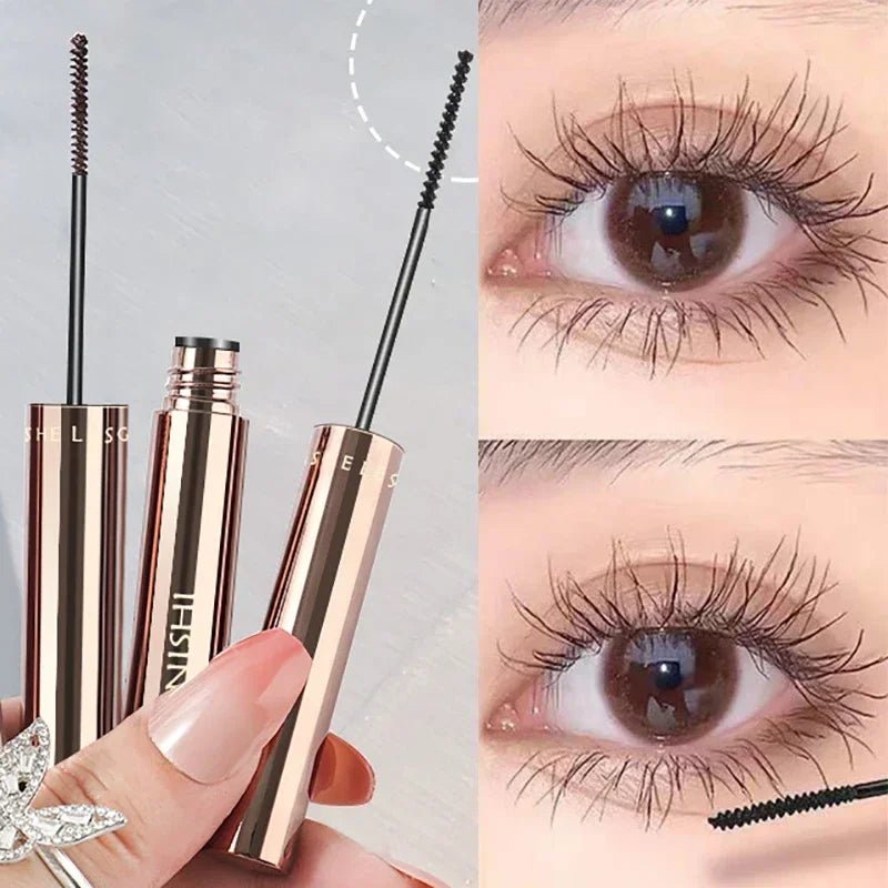 Mascara mat en Fiber de soie, brosse Ultra - fine, allonge les cils, imperméable, séchage rapide, marron, noir, bouclé, cosmétique - Zone shopping