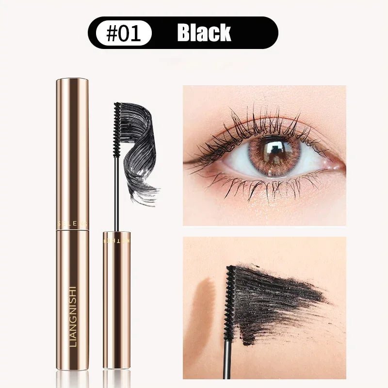 Mascara mat en Fiber de soie, brosse Ultra - fine, allonge les cils, imperméable, séchage rapide, marron, noir, bouclé, cosmétique - Zone shopping