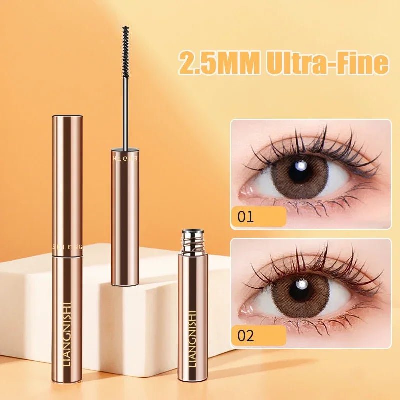 Mascara mat en Fiber de soie, brosse Ultra - fine, allonge les cils, imperméable, séchage rapide, marron, noir, bouclé, cosmétique - Zone shopping