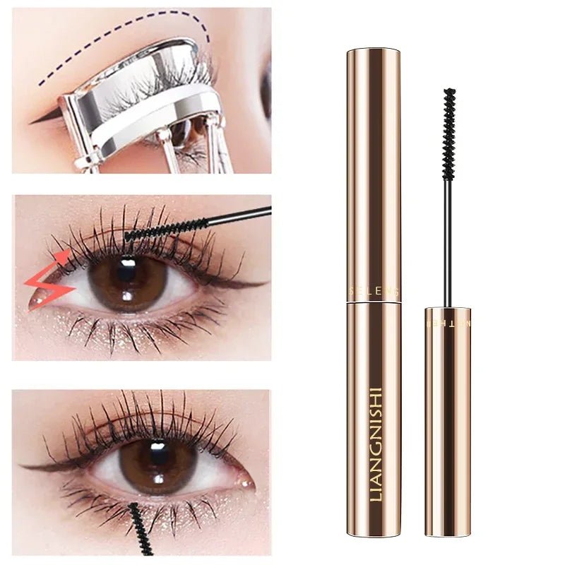 Mascara mat en Fiber de soie, brosse Ultra - fine, allonge les cils, imperméable, séchage rapide, marron, noir, bouclé, cosmétique - Zone shopping
