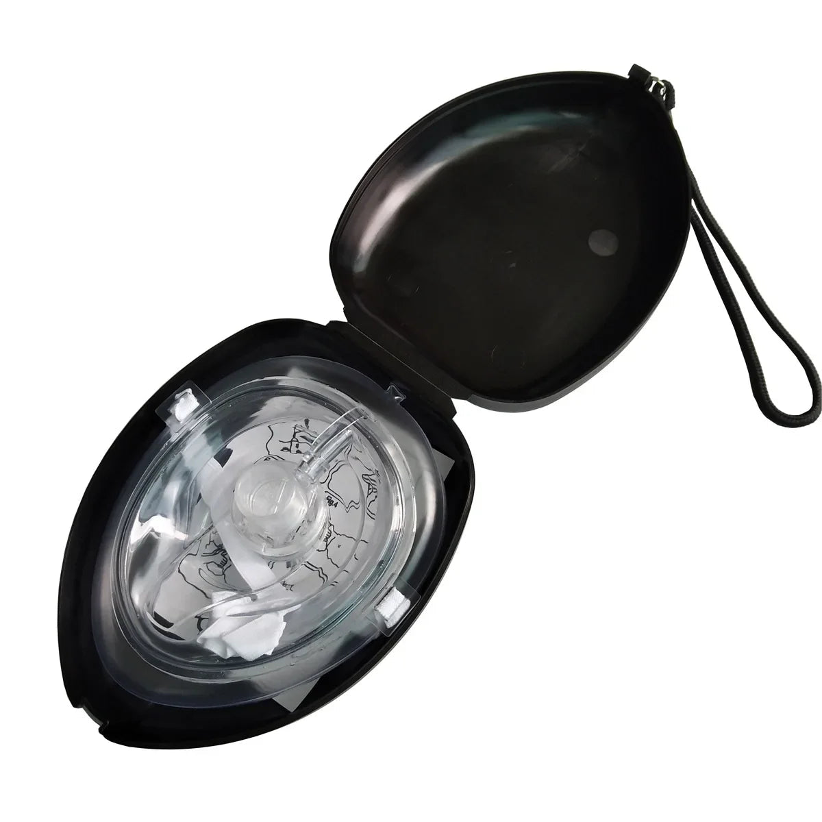 Masque respiratoire professionnel réutilisable de réanimation cardio - pulmonaire d'urgence pour protéger le personnel de sauvetage avec des respires artificielles - Zone shopping