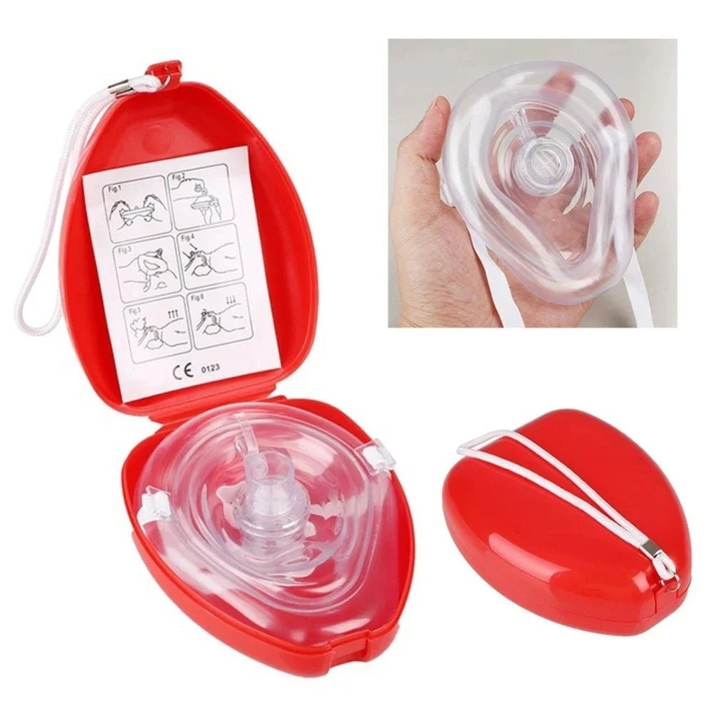Masque respiratoire professionnel réutilisable de réanimation cardio - pulmonaire d'urgence pour protéger le personnel de sauvetage avec des respires artificielles - Zone shopping