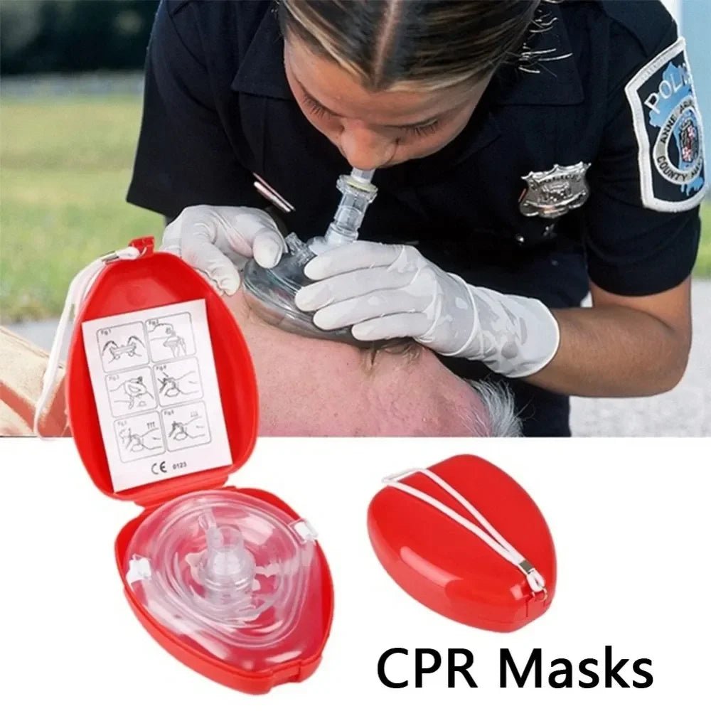 Masque respiratoire professionnel réutilisable de réanimation cardio - pulmonaire d'urgence pour protéger le personnel de sauvetage avec des respires artificielles - Zone shopping