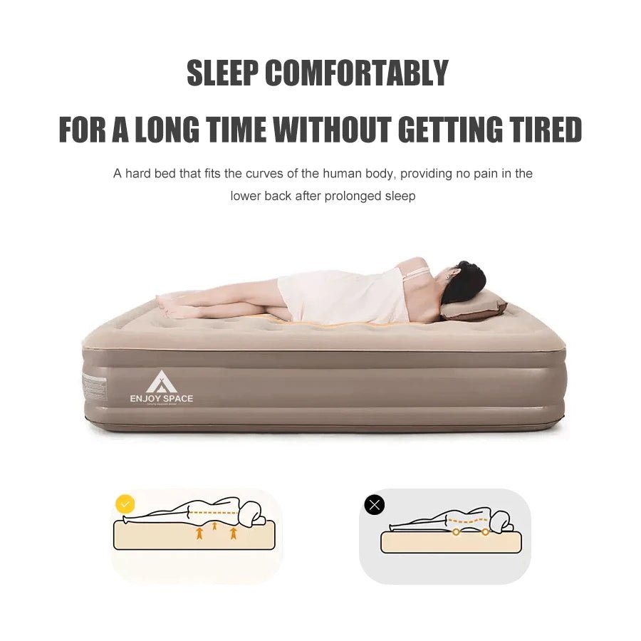 Matelas Gonflable Automatique Ergonomique 1 Pers. avec Pompe Intégrée - Zone shopping