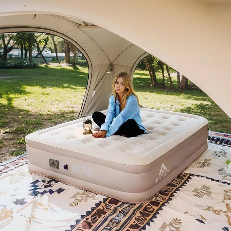 Matelas Gonflable Automatique Ergonomique 1 Pers. avec Pompe Intégrée - Zone shopping