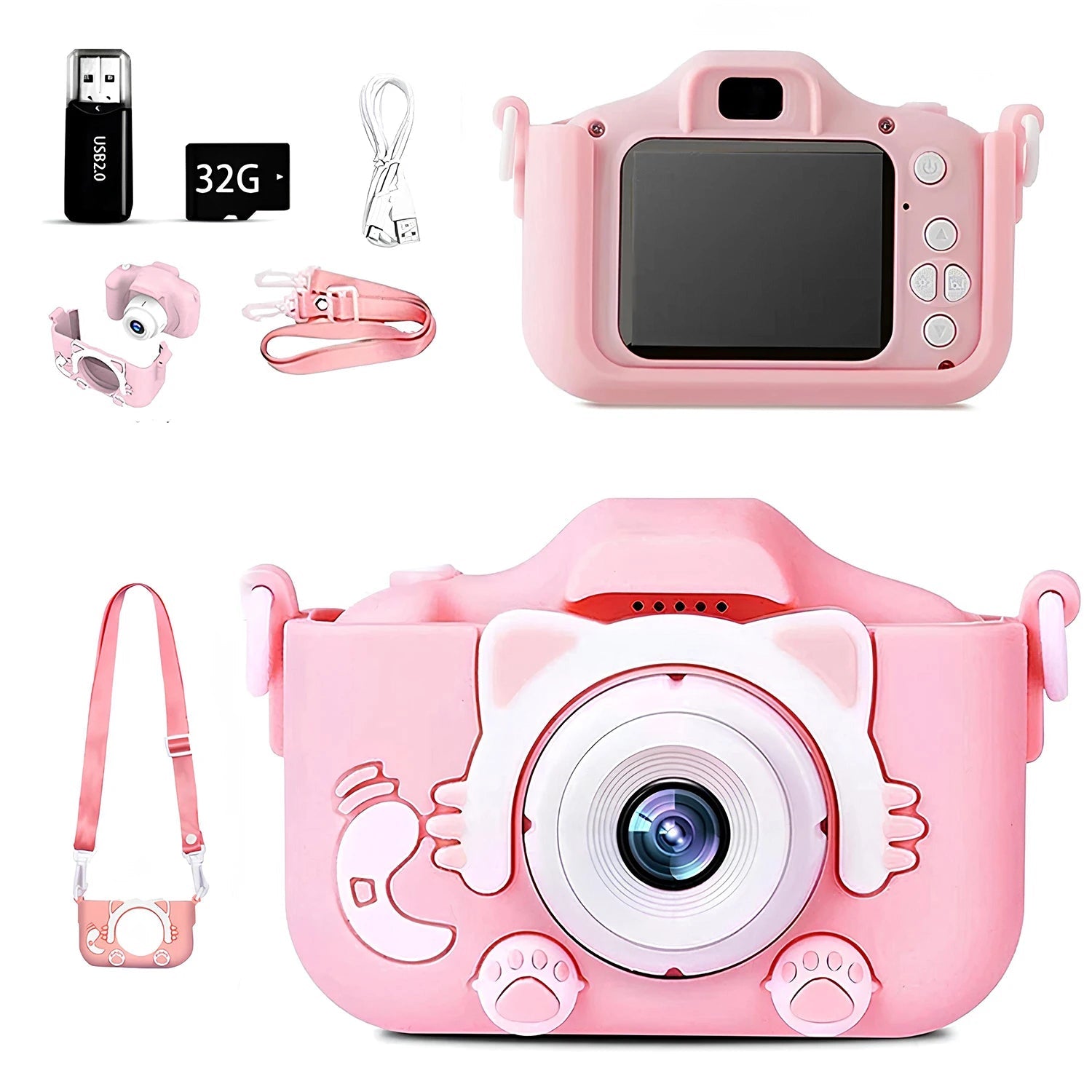 Mini caméscope numérique HD pour enfants - Étui silicone, 1080P - Zone shopping