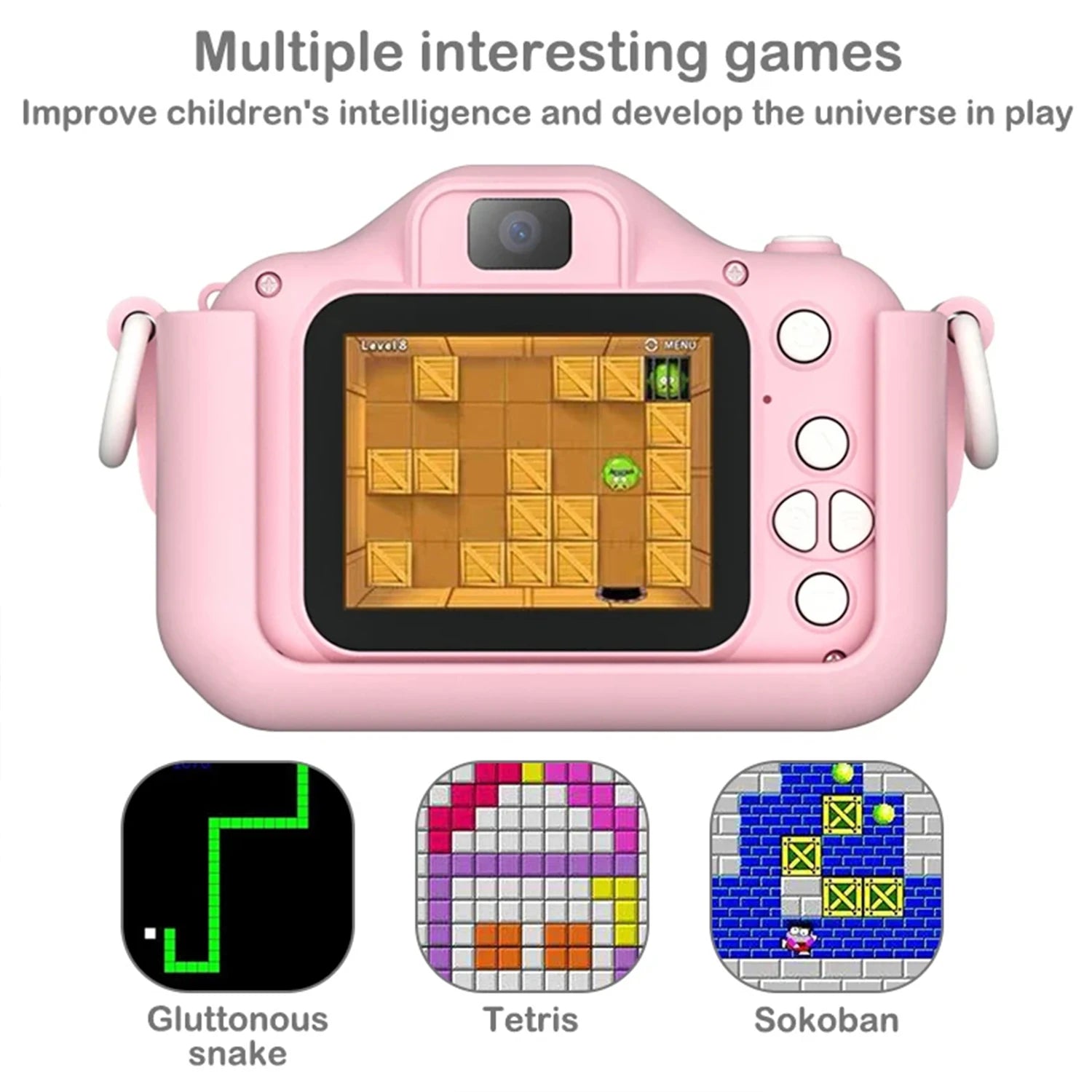Mini caméscope numérique HD pour enfants - Étui silicone, 1080P - Zone shopping