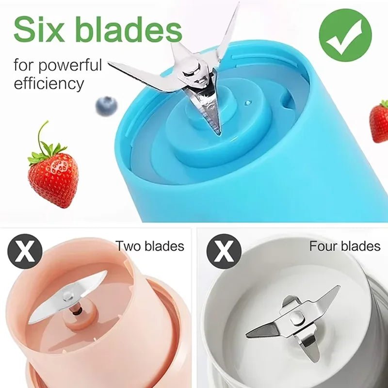 Mini mélangeur portable USB 380ml pour smoothies et jus de fruits - Zone shopping
