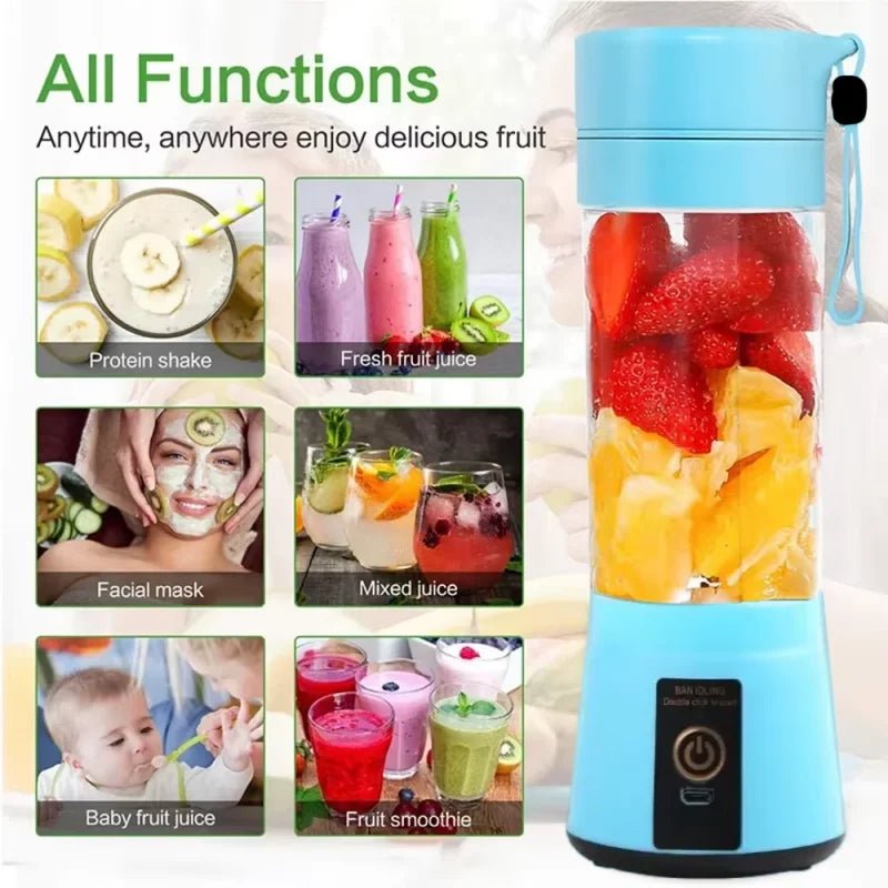Mini mélangeur portable USB 380ml pour smoothies et jus de fruits - Zone shopping