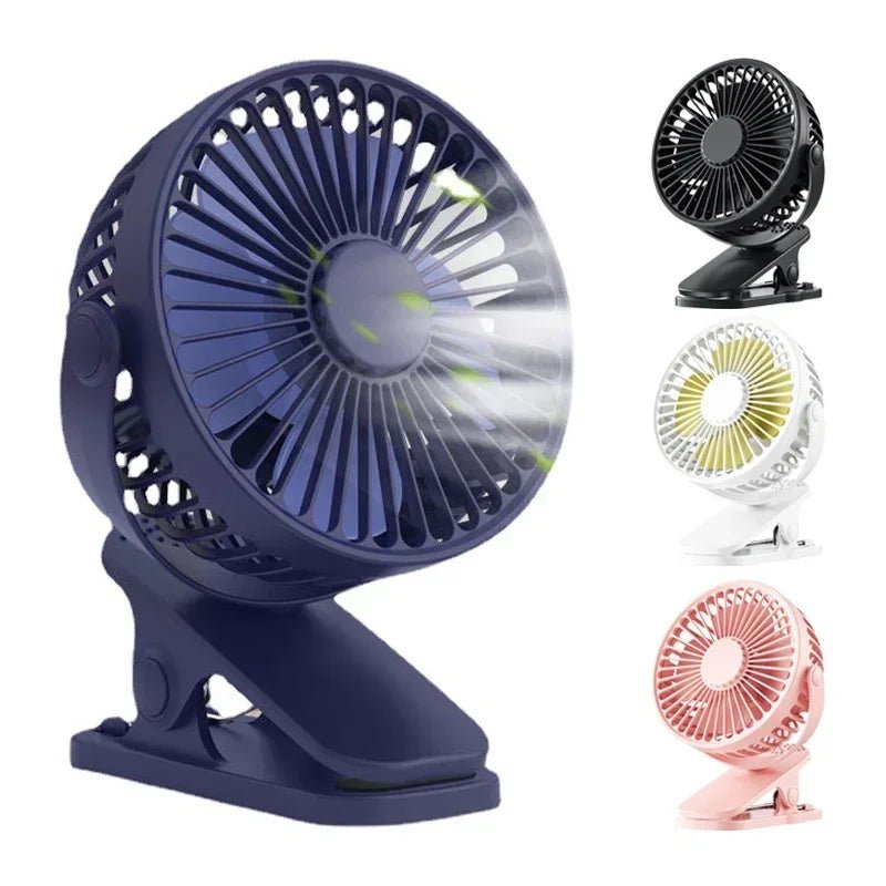 Mini ventilateur électrique portable USB à pince, silencieux et pratique - Zone shopping