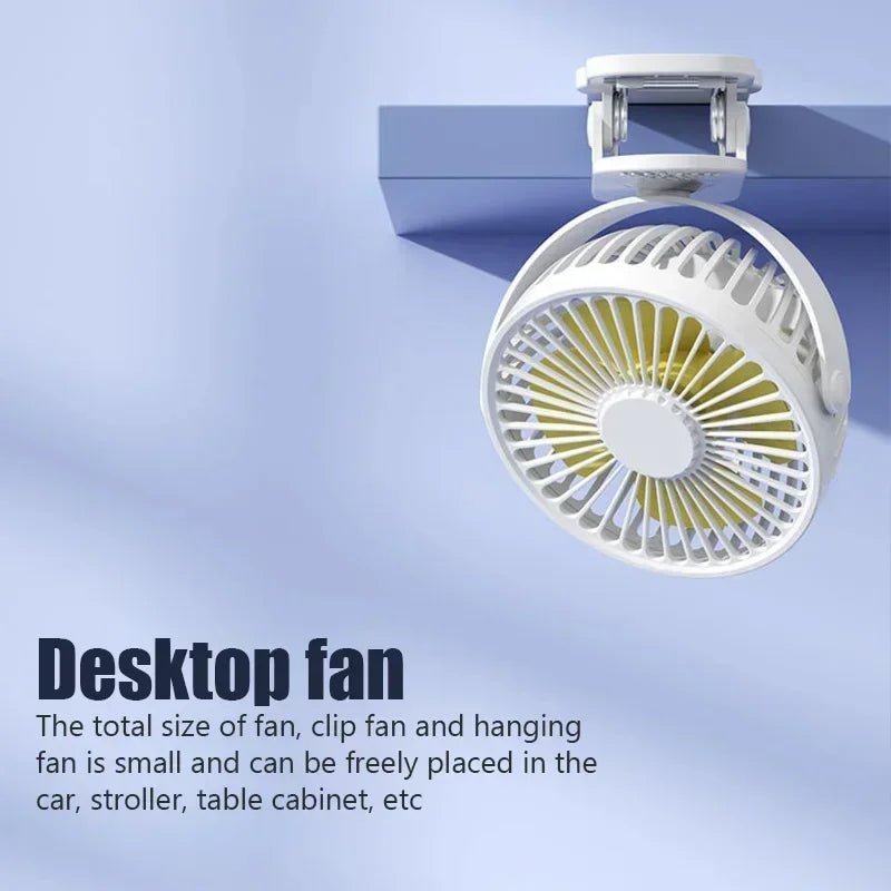 Mini ventilateur électrique portable USB à pince, silencieux et pratique - Zone shopping