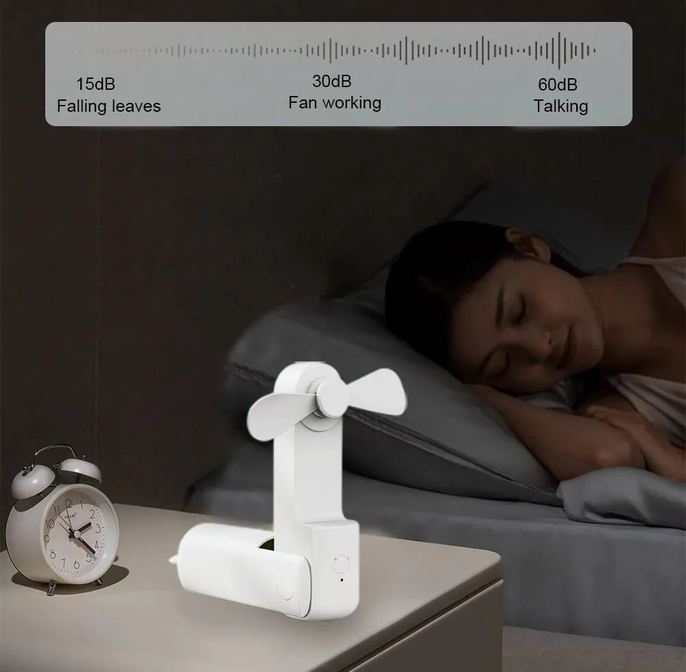 Mini ventilateur portable 2000 mAh USB pliable 3 vitesses de poche - Zone shopping
