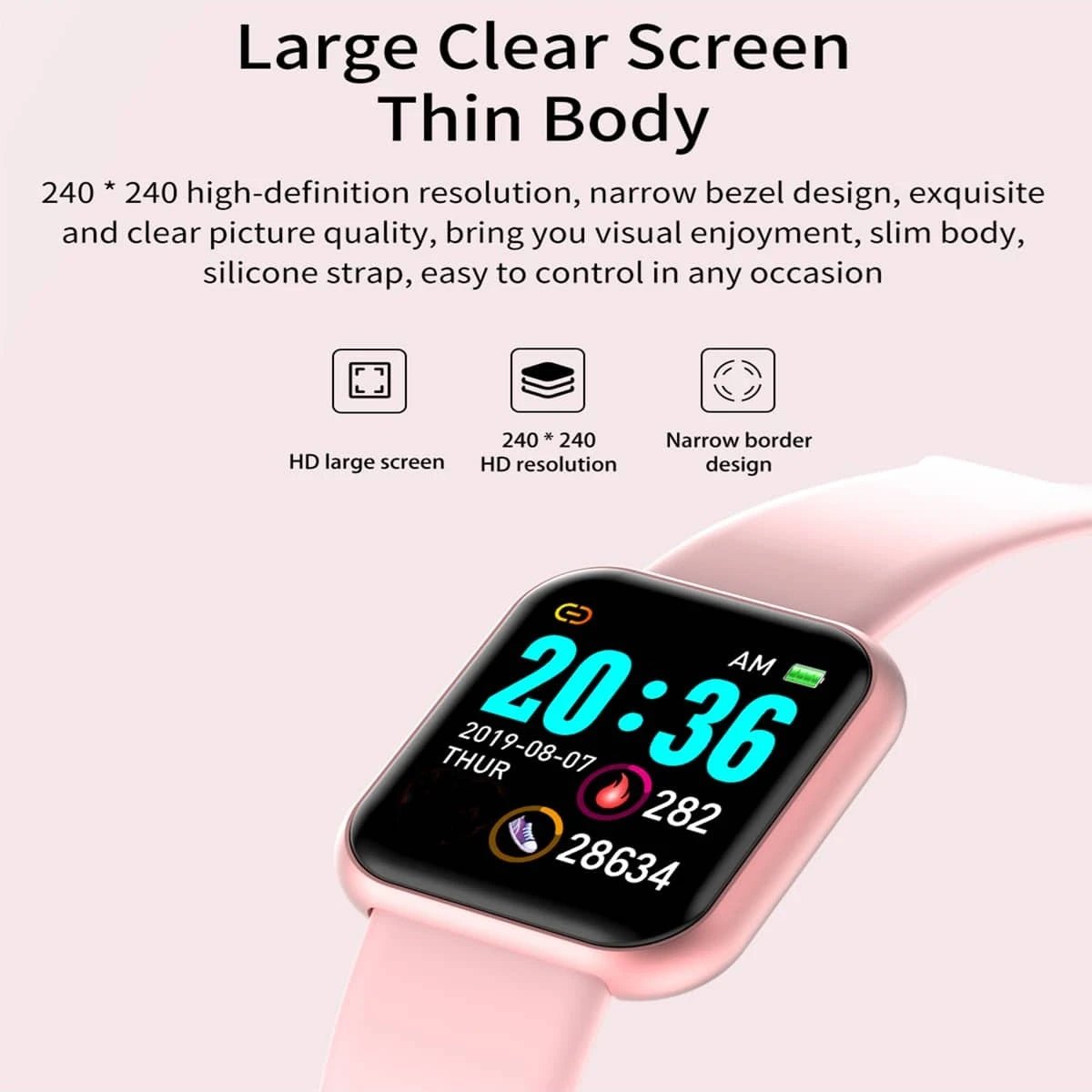 Montre intelligente D13 Bluetooth pour hommes et femmes - Fitness & Musique - Zone shopping