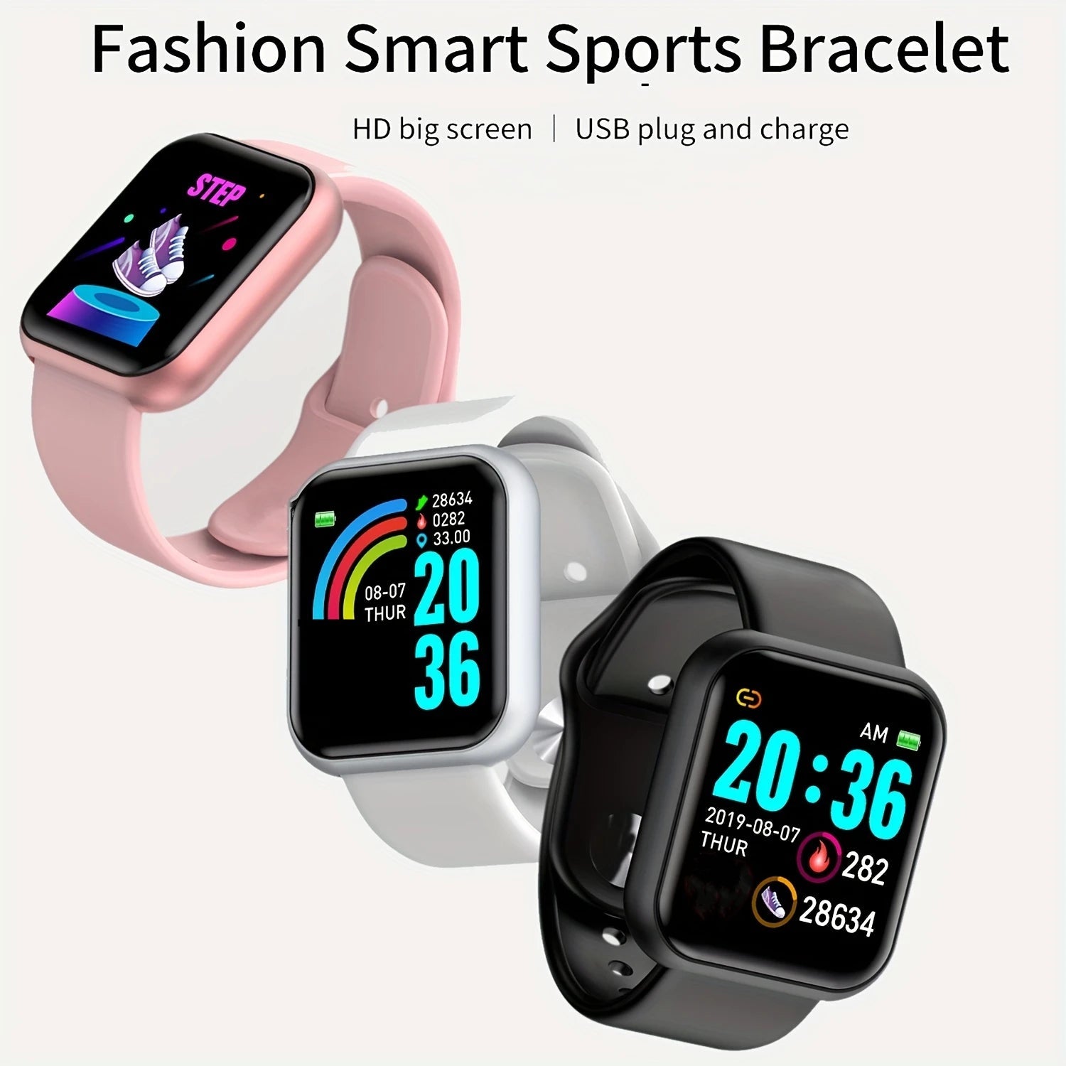 Montre intelligente D13 Bluetooth pour hommes et femmes - Fitness & Musique - Zone shopping
