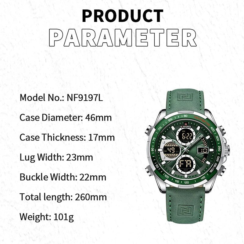 Montre NAVIFORCE Homme Quartz Militaire Chronographe Sport Étanche - Zone shopping