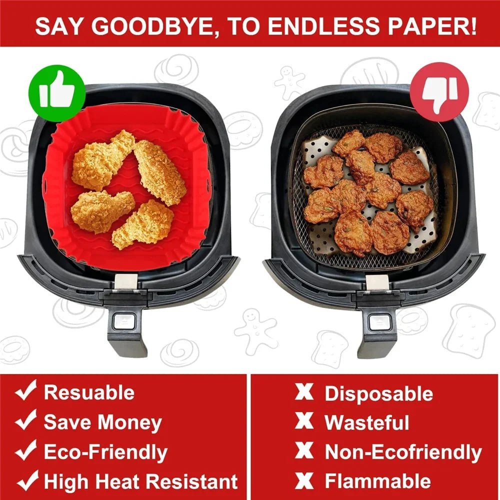 Moule en silicone antiadhésif pour friteuse à air - Réutilisable! - Zone shopping
