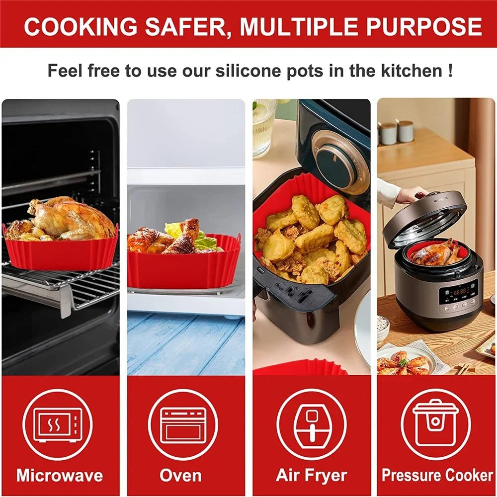 Moule en silicone antiadhésif pour friteuse à air - Réutilisable! - Zone shopping