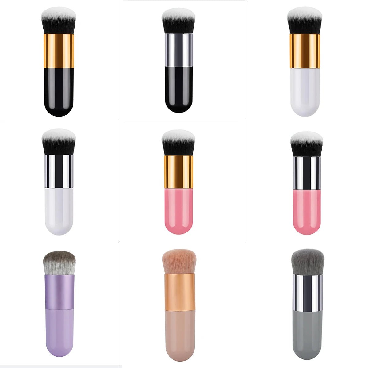 Nouveau pinceau de fond de teint Chubby Pier pinceaux de maquillage crème plate pinceau de maquillage cosmétique professionnel livraison gratuite - Zone shopping