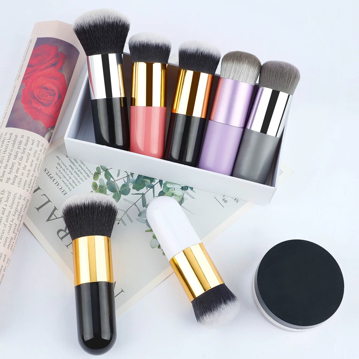 Nouveau pinceau de fond de teint Chubby Pier pinceaux de maquillage crème plate pinceau de maquillage cosmétique professionnel livraison gratuite - Zone shopping
