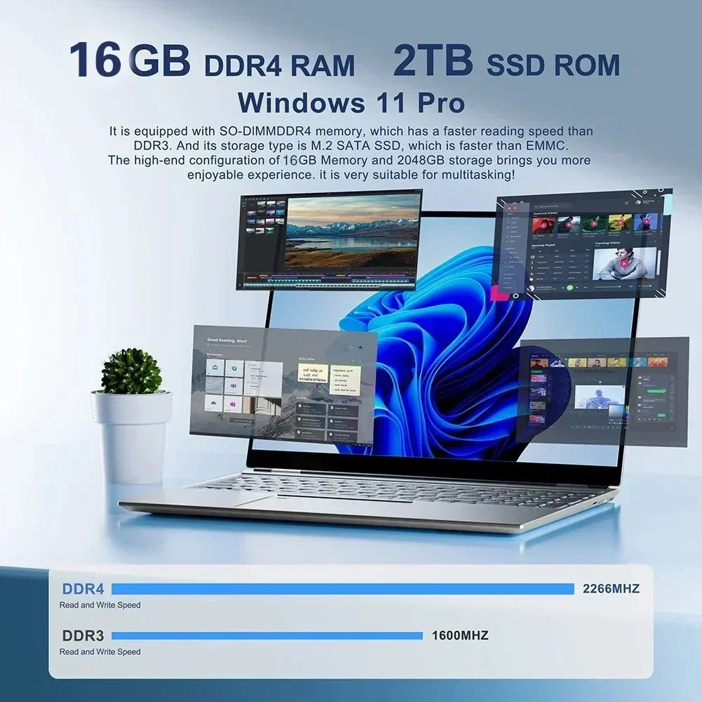 Ordinateur Portable Gamer 14.1 Intel i9, Windows 11 Pro, 16GB RAM - Zone shopping
